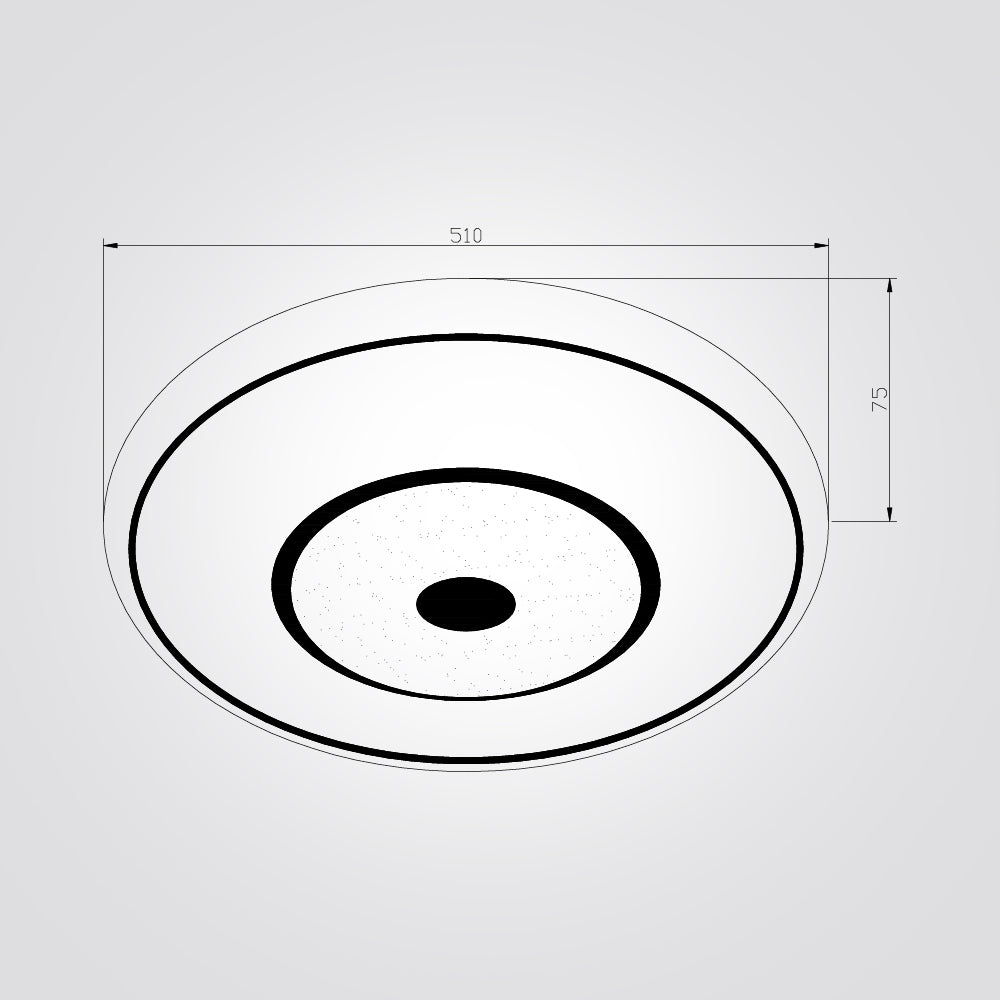 צמוד תקרה מרסל לד CCT+ שלט Φ40| Φ50| לבן
