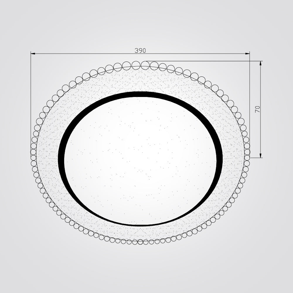 צמוד תקרה תמיר לד CCT+ שלט Φ40|Φ50