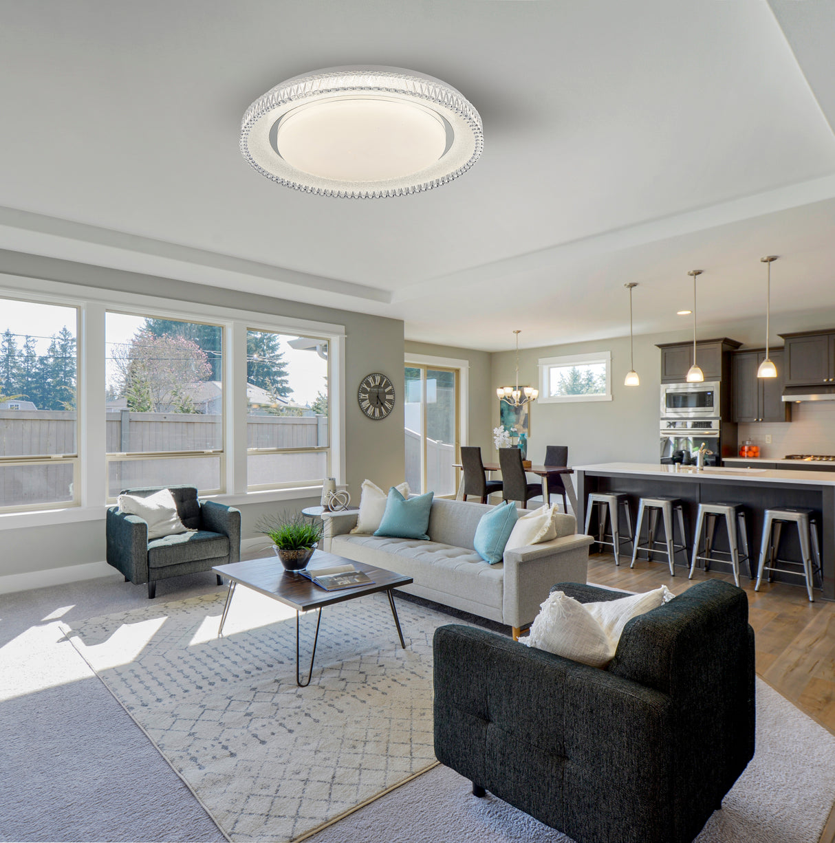 צמוד תקרה תמיר לד CCT+ שלט Φ40|Φ50