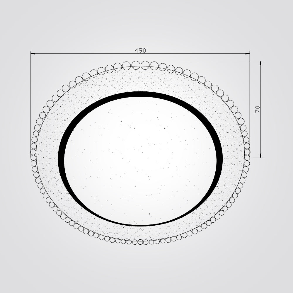 צמוד תקרה תמיר לד CCT+ שלט Φ40|Φ50