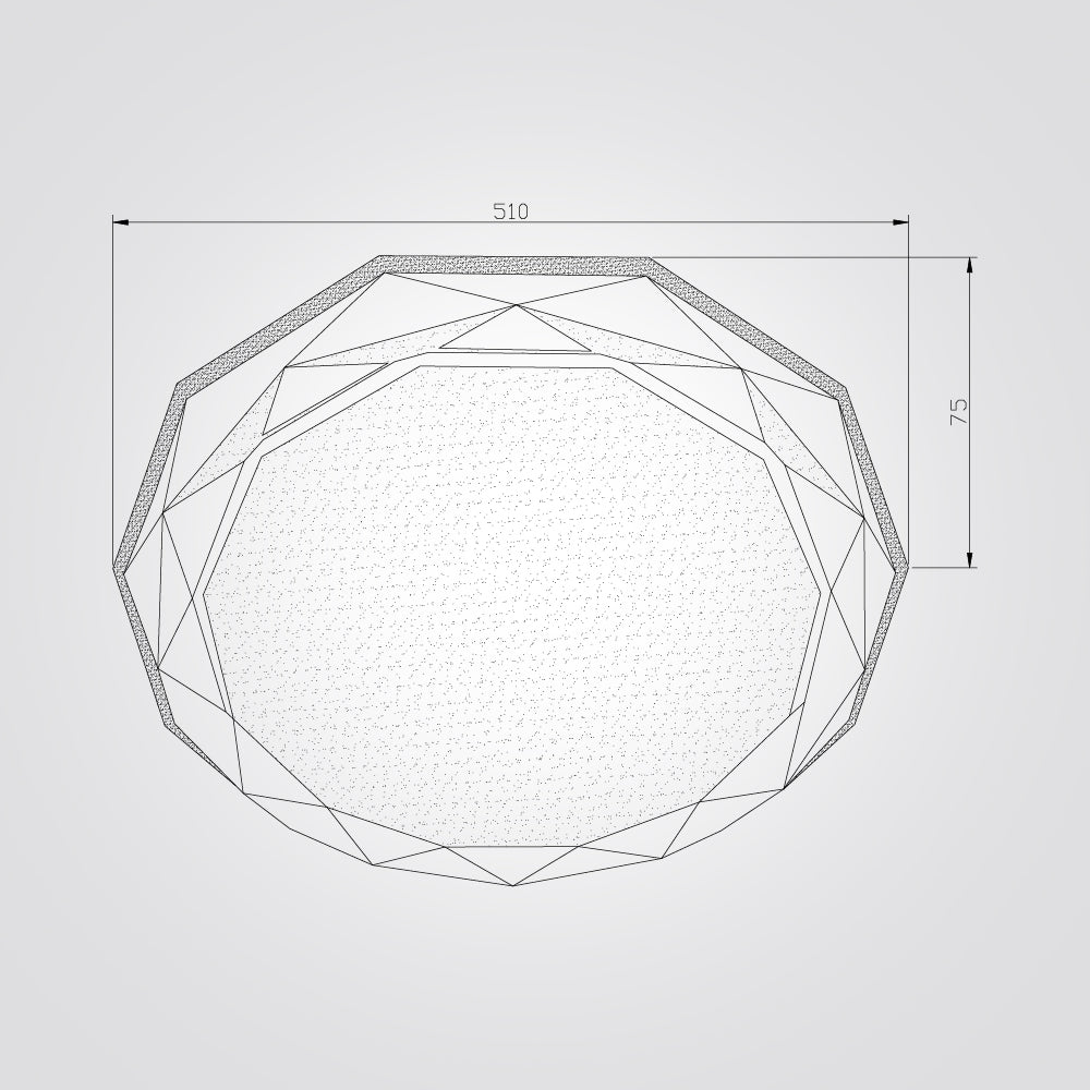 צמוד תקרה גולן לד CCT+ שלט| Φ50