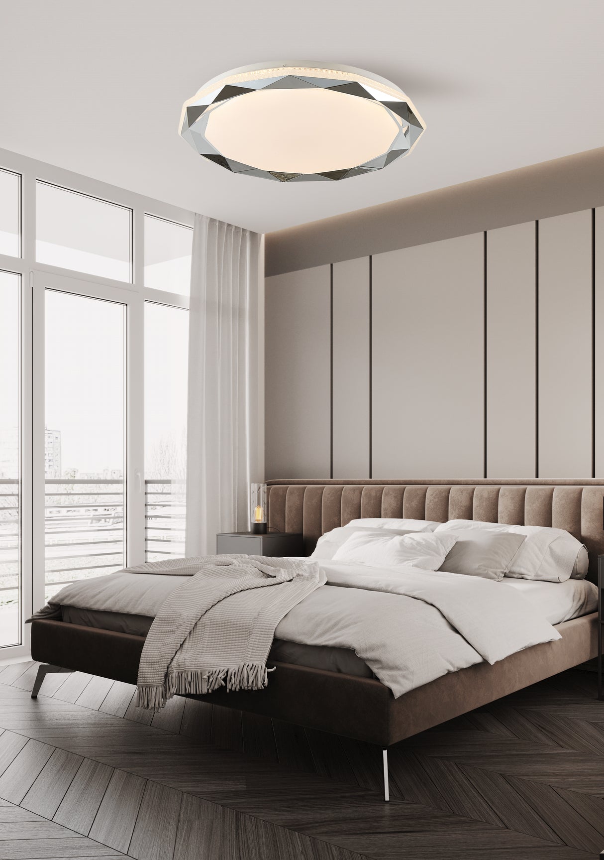 צמוד תקרה גולן לד CCT+ שלט| Φ50