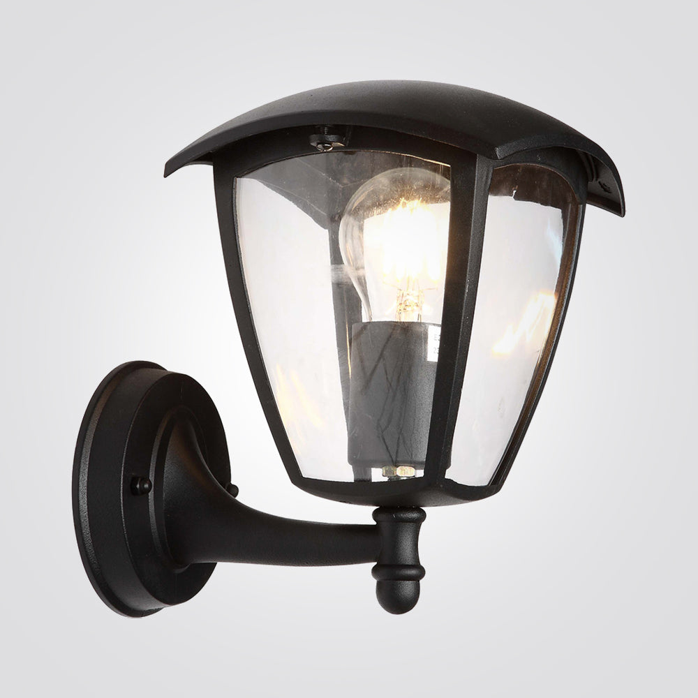 מנורת קיר גינה חוץ נועם| שחור|כלפי מעלה