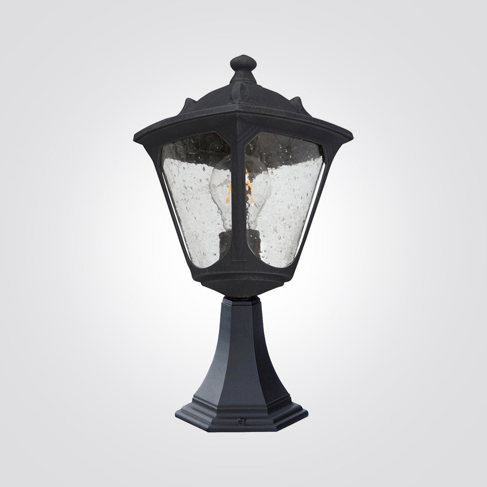 עמוד תאורה חוץ לגינה מעקה ניר| שחור