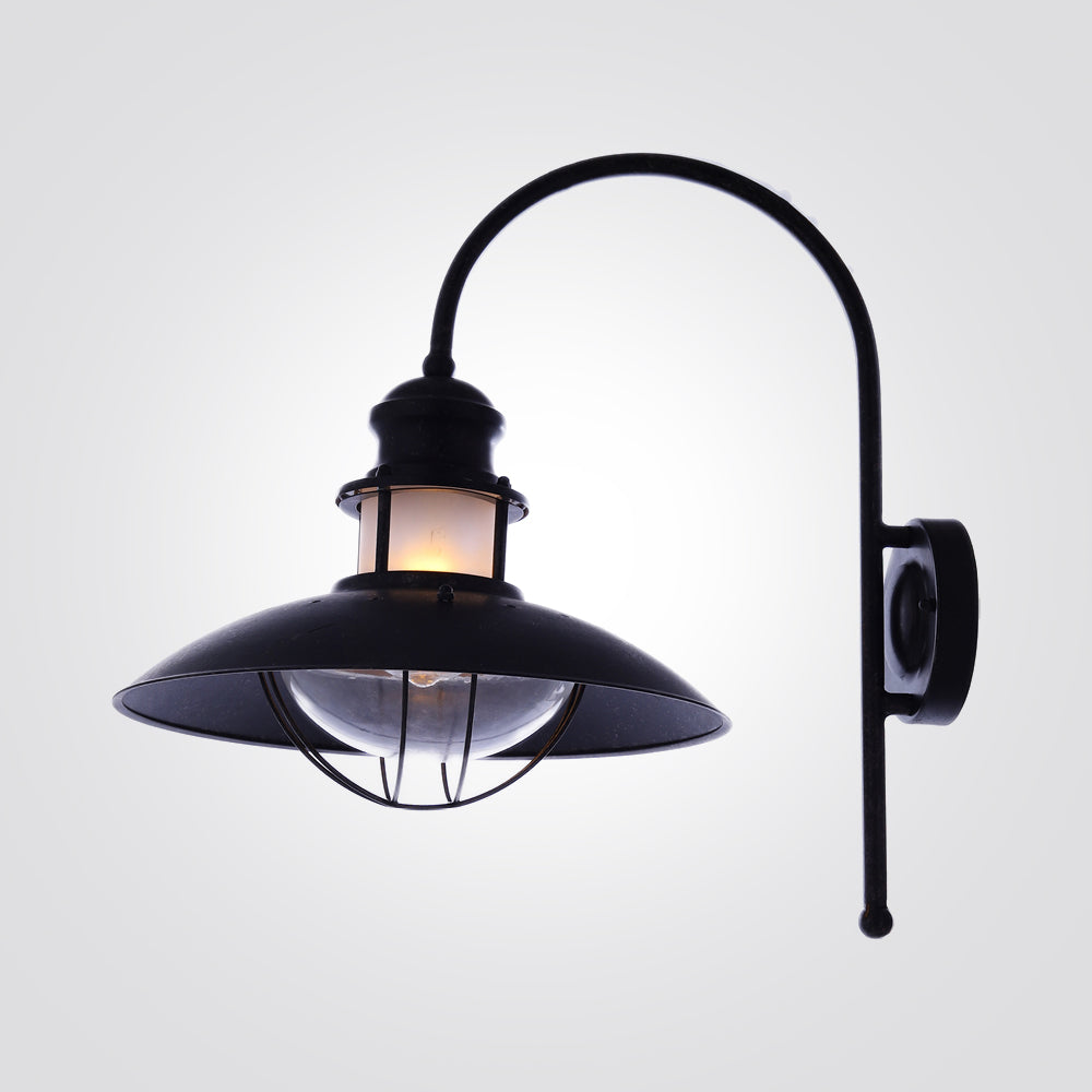 מנורת קיר גינה חוץ שרה| שחור| דגם C