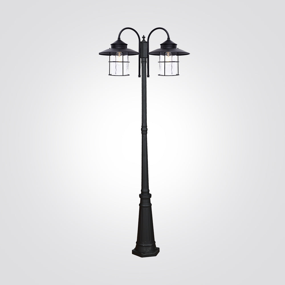 עמוד תאורה חוץ לגינה שלישיה כמל | שחור| 200 ס"מ