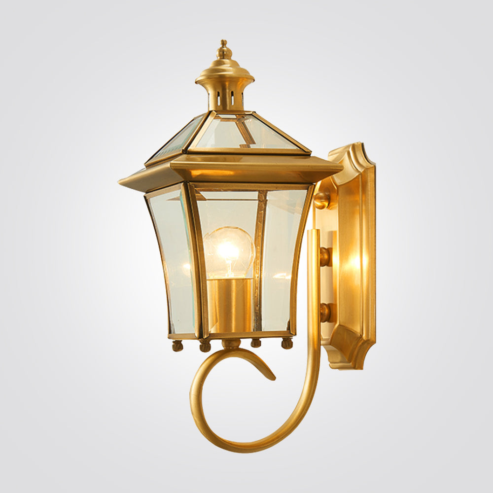 מנורת קיר גינה חוץ טריוס| פליז