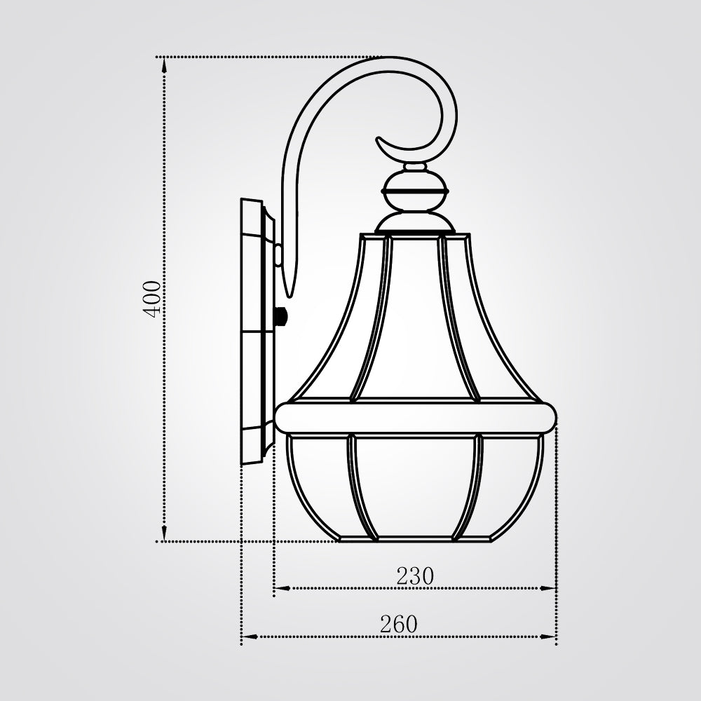 מנורת קיר גינה חוץ מאטירה| פליז