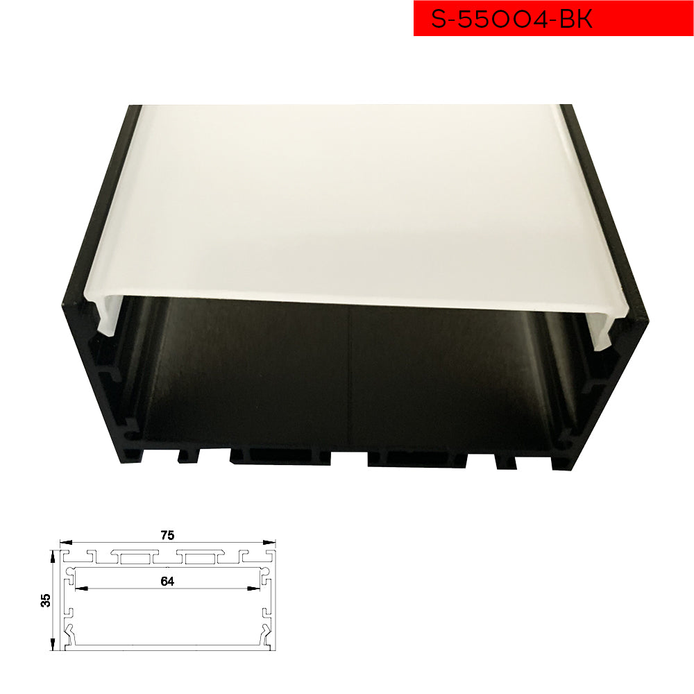 פרופיל תאורה אלומיניום חיצוני 75X35MM
