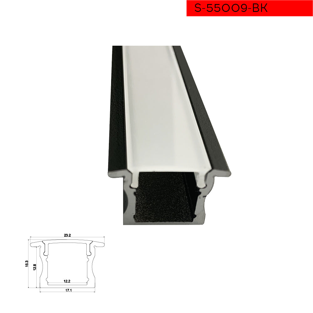 פרופיל תאורה אלומיניום שקוע 23.2X15.3MM