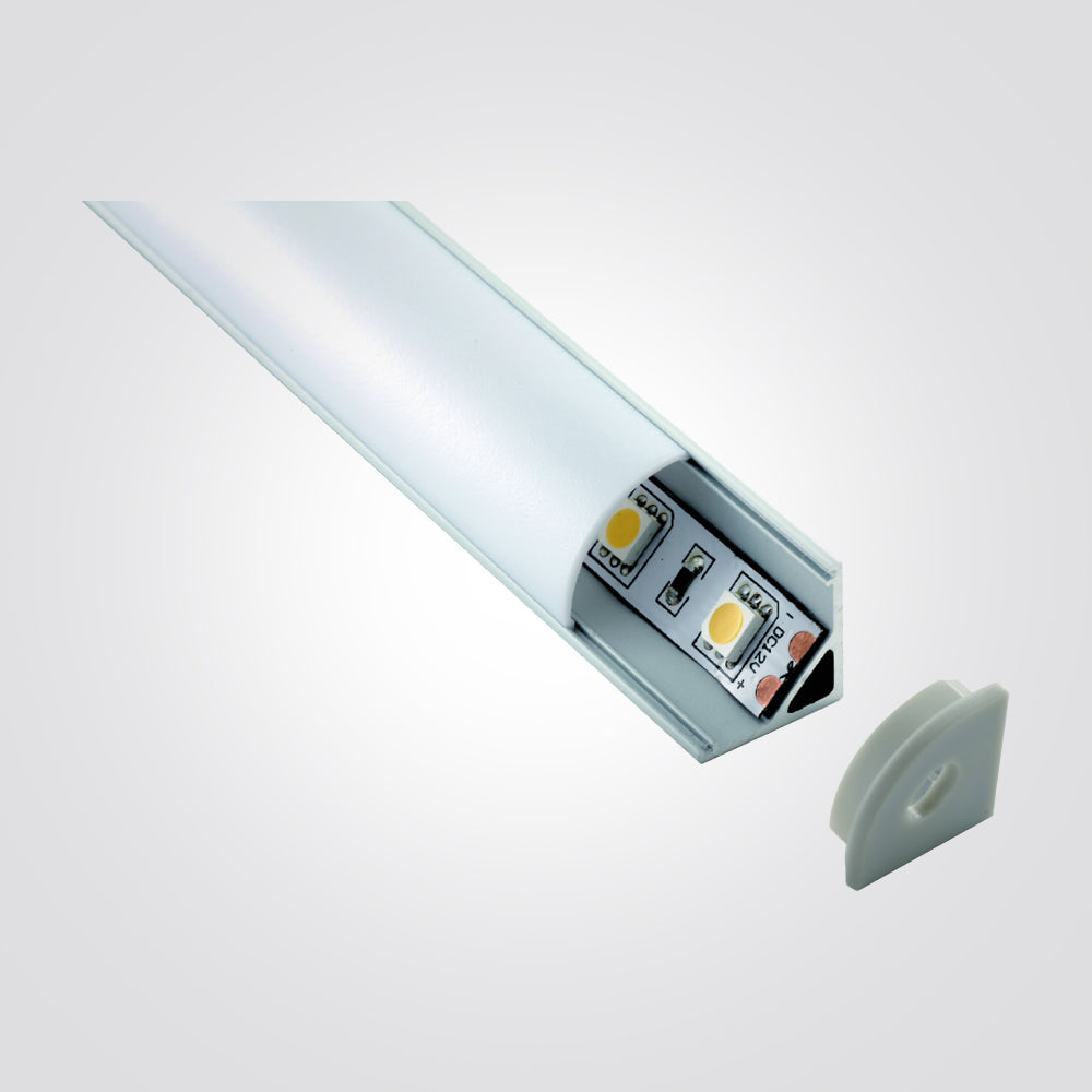 פרופיל תאורה אלומיניום פינתי 16X16MM| לבן