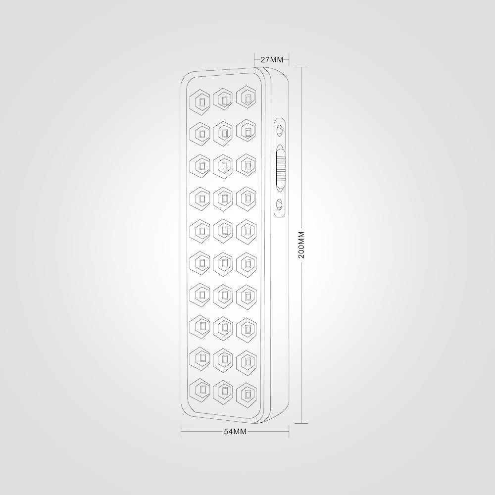 מנורת חירום רימאס 30 נורות לד 3.7V