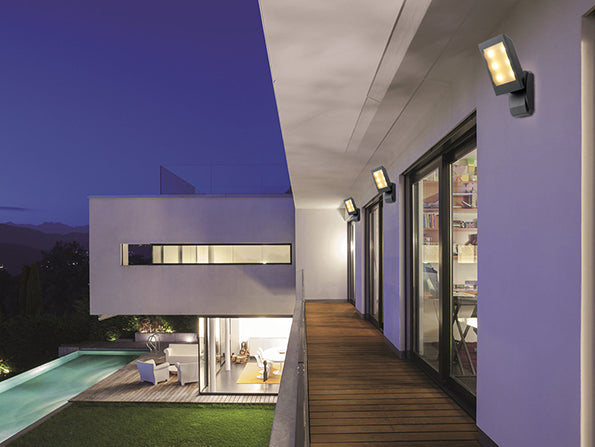 מנורת קיר גינה חוץ לד פרוג'קטור סקופ| אפור