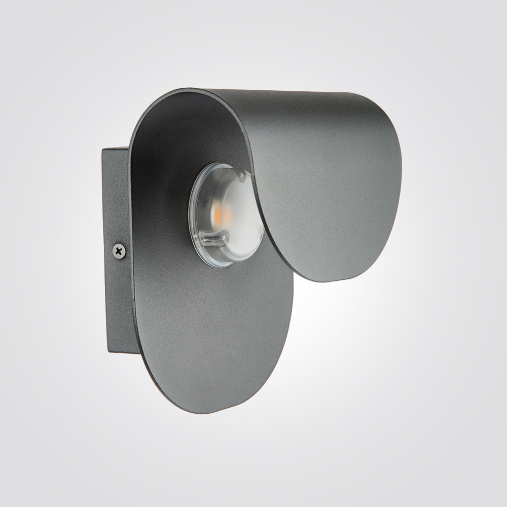 מנורת קיר גינה חוץ לד ניצה| אפור| שחור