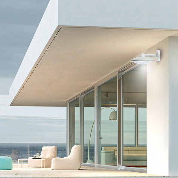 מנורת קיר גינה חוץ לד נורית | לבן