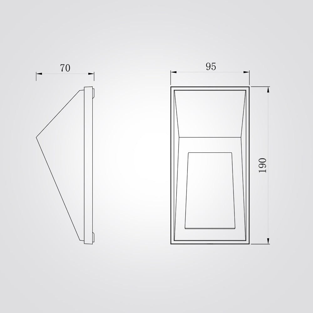 מנורת קיר גינה חוץ לד נשר | לבן