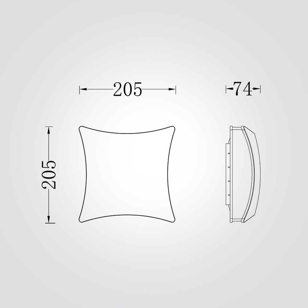 מנורת קיר גינה חוץ לד נצח| לבן