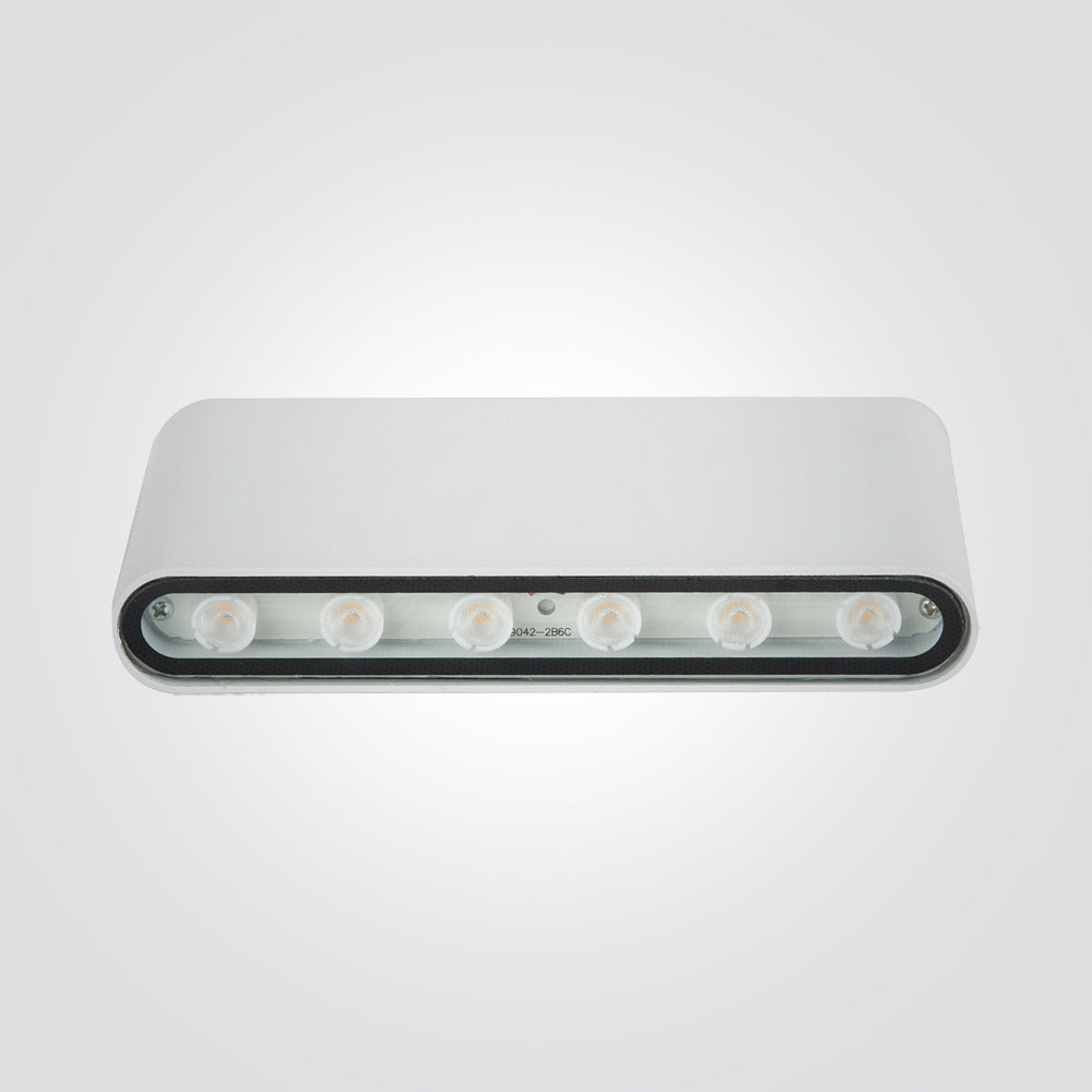 מנורת קיר גינה חוץ אפ-דאון לד סגל שחור| לבן| אפור