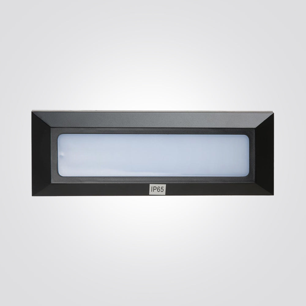 מנורת קיר חומה מלבני 3.8W| CCT| IP65| שחור| לבן| אפור