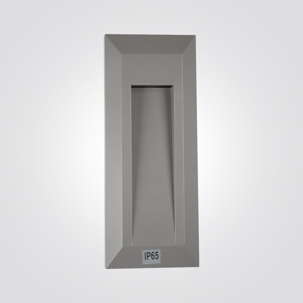 מנורת קיר חומה מלבני רפפה 1W| CCT| IP65| שחור| לבן| אפור