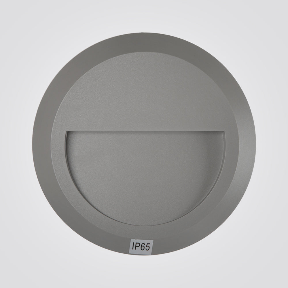 מנורת קיר חומה עגול רפפה 3W| CCT| IP65| שחור| לבן| אפור