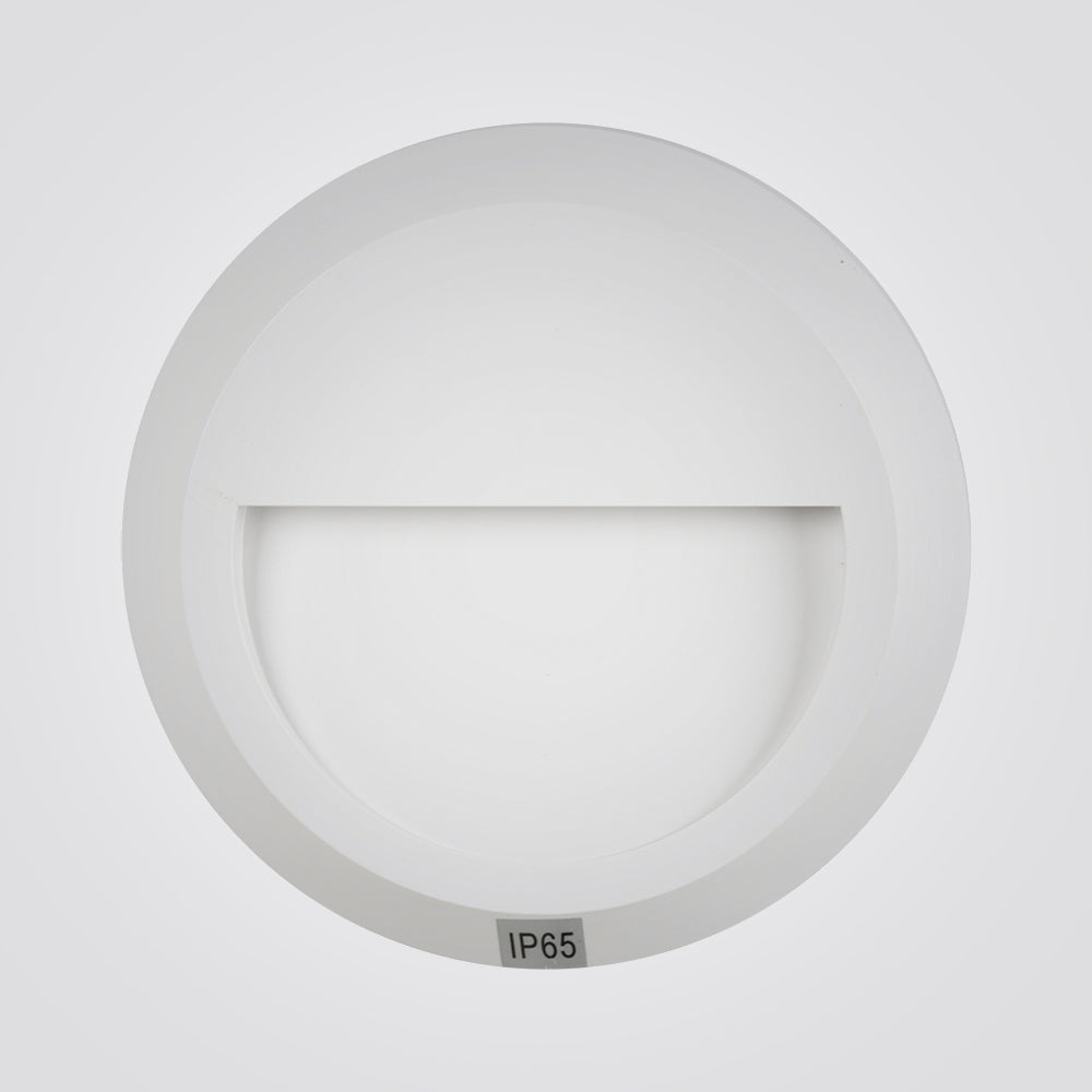 מנורת קיר חומה עגול רפפה 3W| CCT| IP65| שחור| לבן| אפור