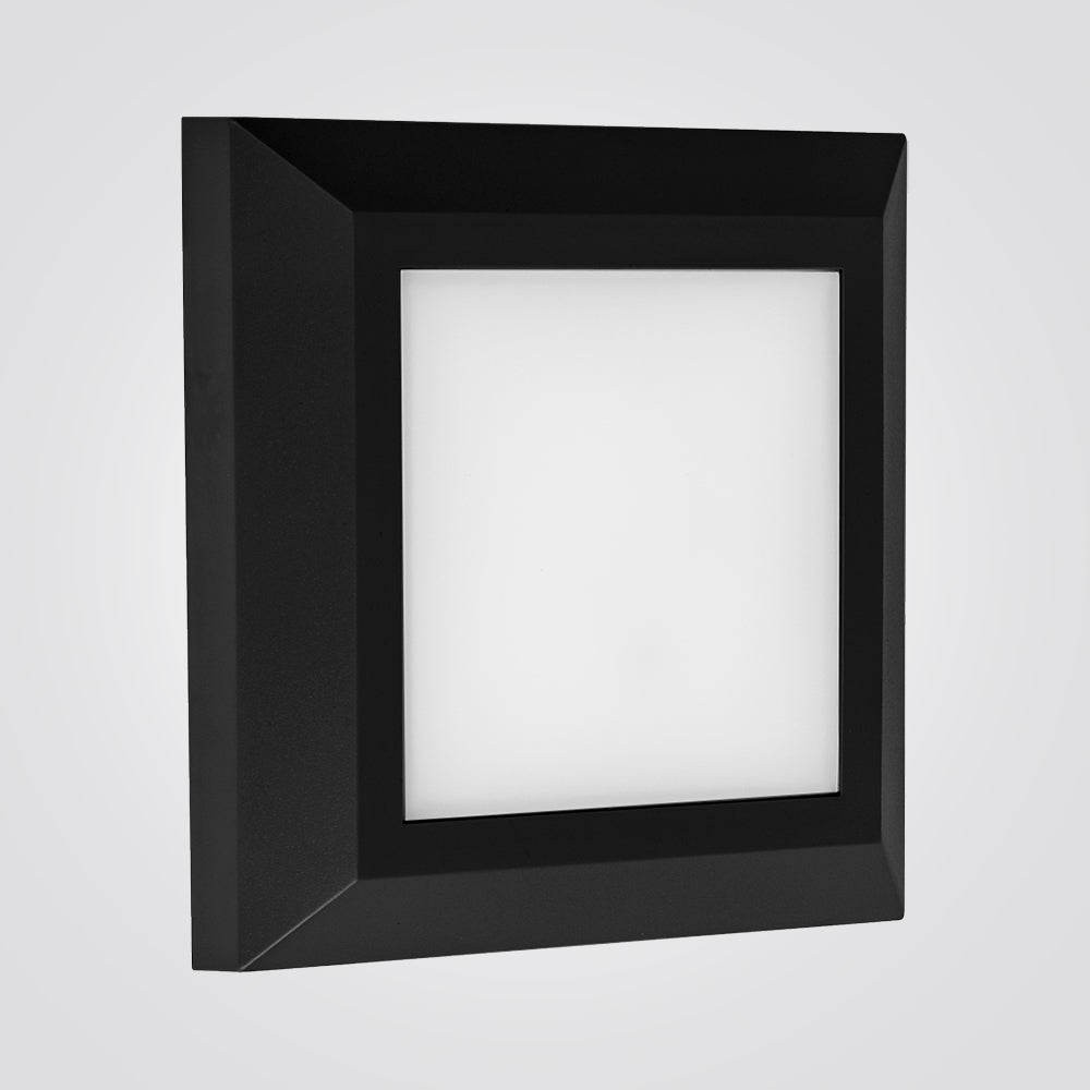 מנורת קיר חומה מרובע 3W| CCT| IP65| שחור| לבן| אפור