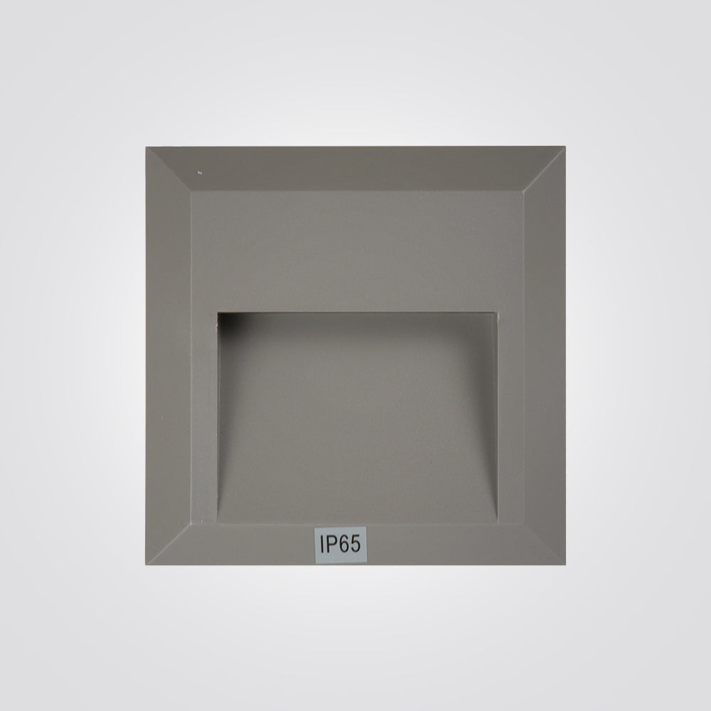 מנורת קיר חומה מרובע רפפה 3W| CCT| IP65| שחור| לבן| אפור