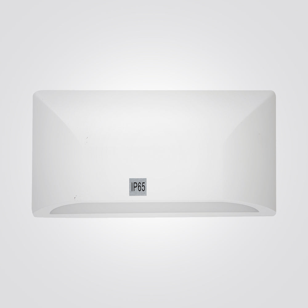 מנורת קיר חומה מלבני עופרי 6W| CCT| IP65| שחור| לבן| אפור