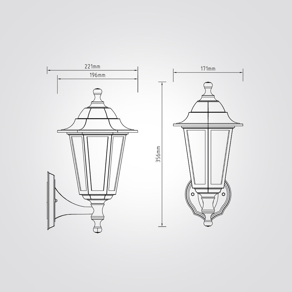 מנורת קיר גינה חוץ עידו| שחור| לבן