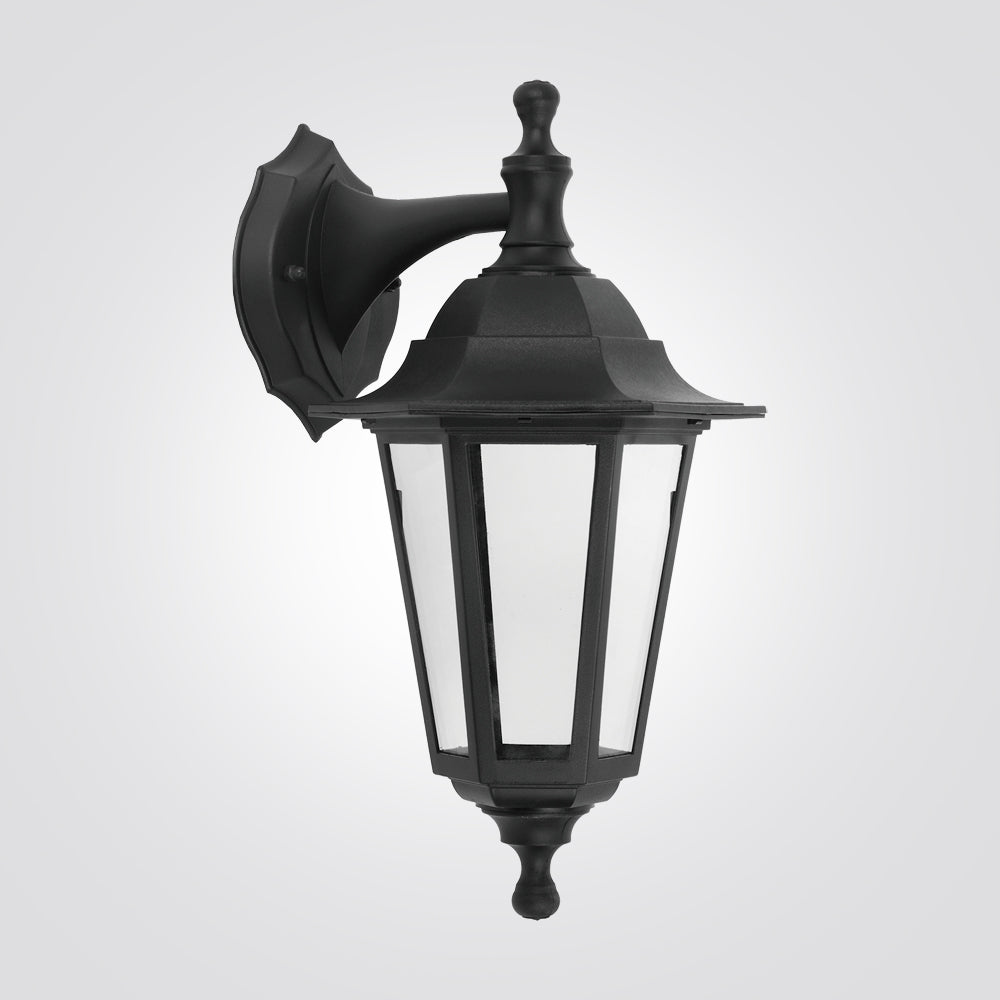 מנורת קיר גינה חוץ עידו כלפי מטה| שחור| לבן