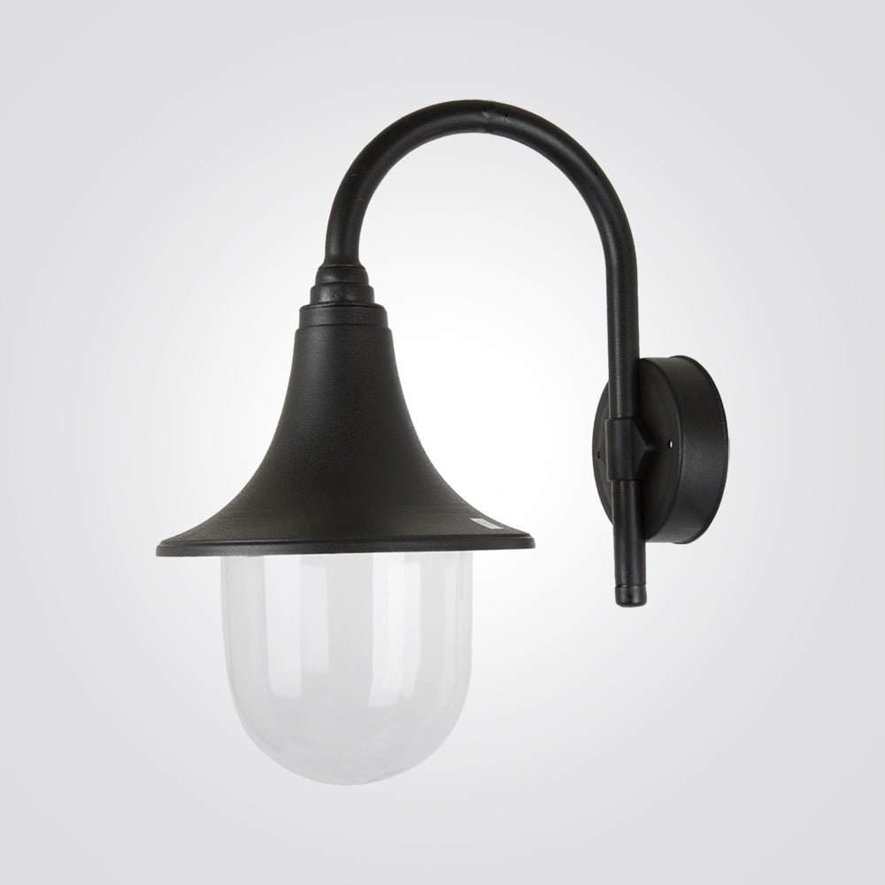 מנורת קיר גינה חוץ פולה| שחור| לבן