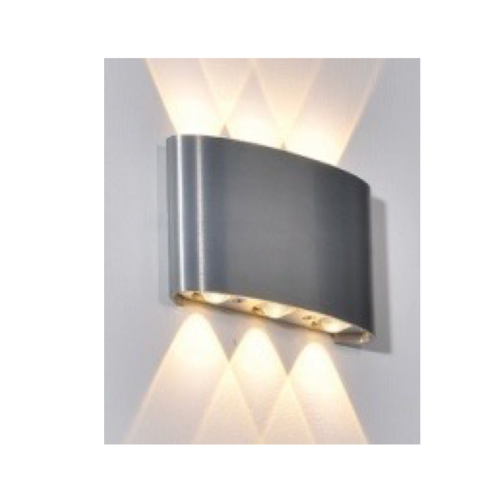 מנורת קיר גינה חוץ אפ-דאון לד רון שחור| לבן| זהב