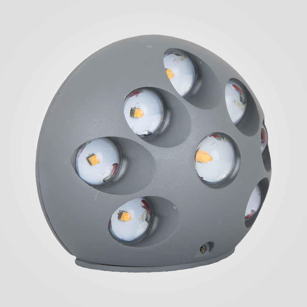 מנורת קיר גינה חוץ דאון לד רינאל| אפור