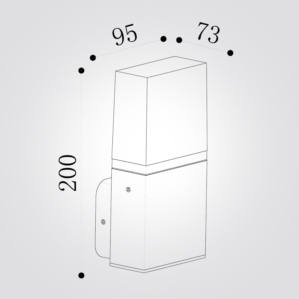 מנורת קיר גינה חוץ לד אפרת | שחור