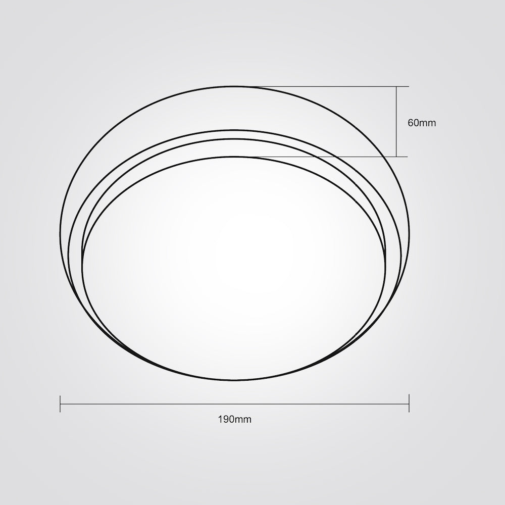 צמוד תקרה דוריה מוגן מים 15W| שחור|לבן| IP54| Φ19