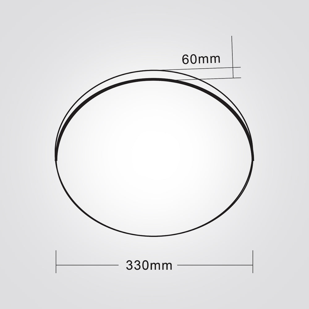 צמוד תקרה מוגן מים מרק 48W| IP64| לבן| שחור| Φ33