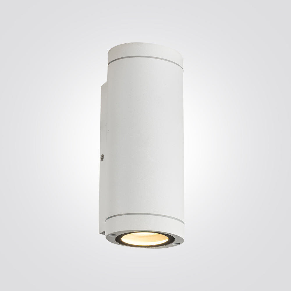 מנורת קיר גינה חוץ אפ-דאון סינא GU10 שחור| לבן