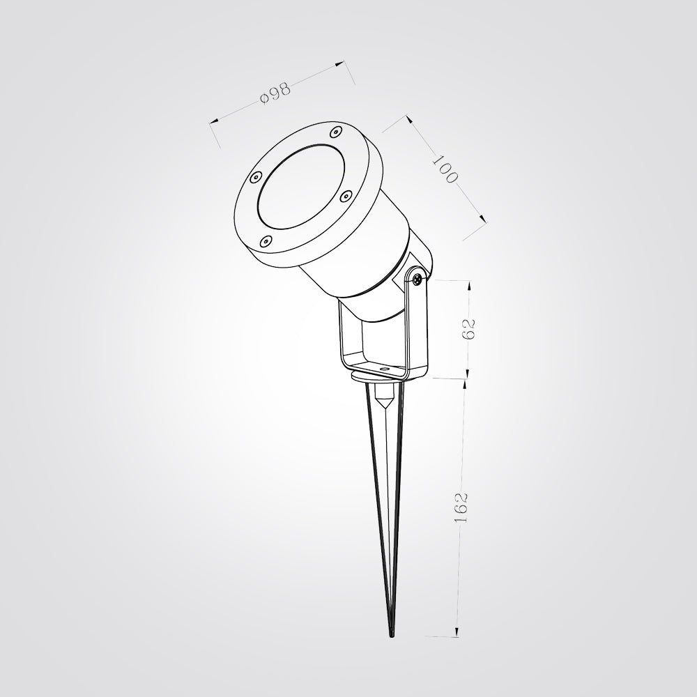 דוקרן רפי לגינה GU10| 220V| שחור|לבן