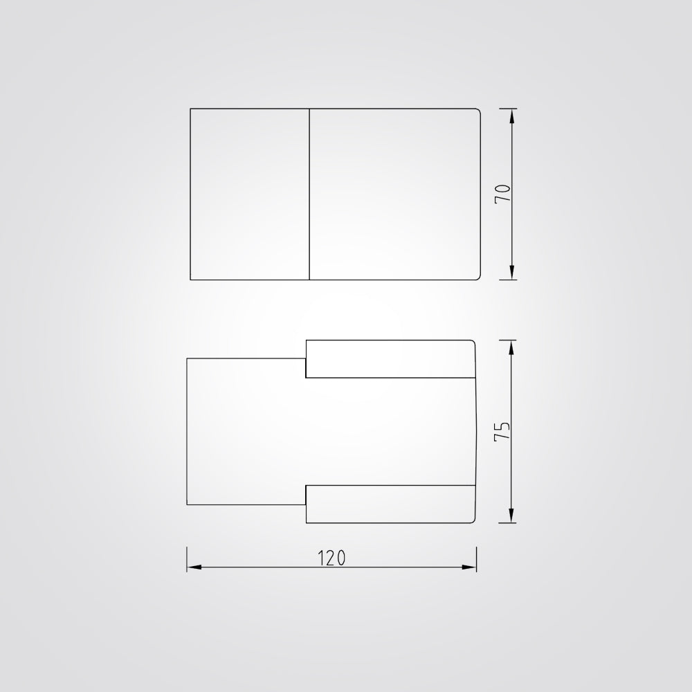 מנורת קיר חוץ רבאט אפ דאון