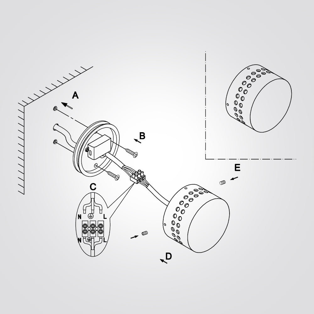 מנורת קיר חוץ סלאפא לד דגם B