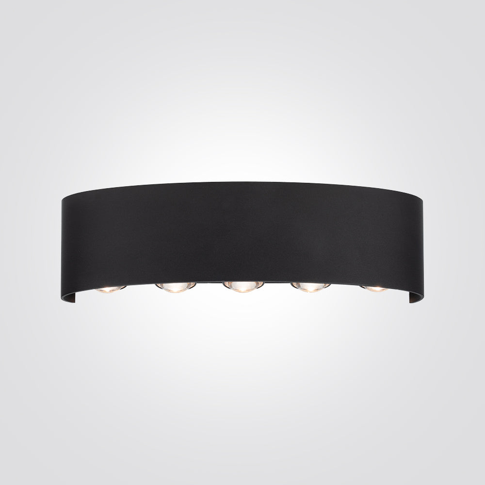 מנורת קיר חוץ אפ-דאון – 2x5W | שחור | 3000K