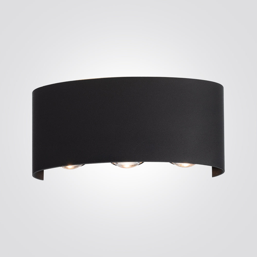 מנורת קיר חוץ אפ-דאון – 2x3W | שחור | 3000K