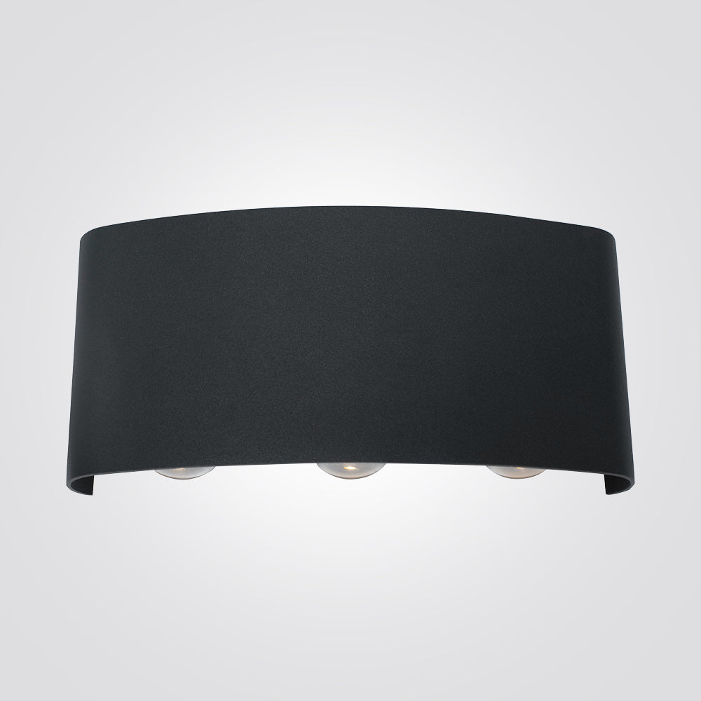 מנורת קיר חוץ אפ-דאון – 2x3W | שחור | 3000K