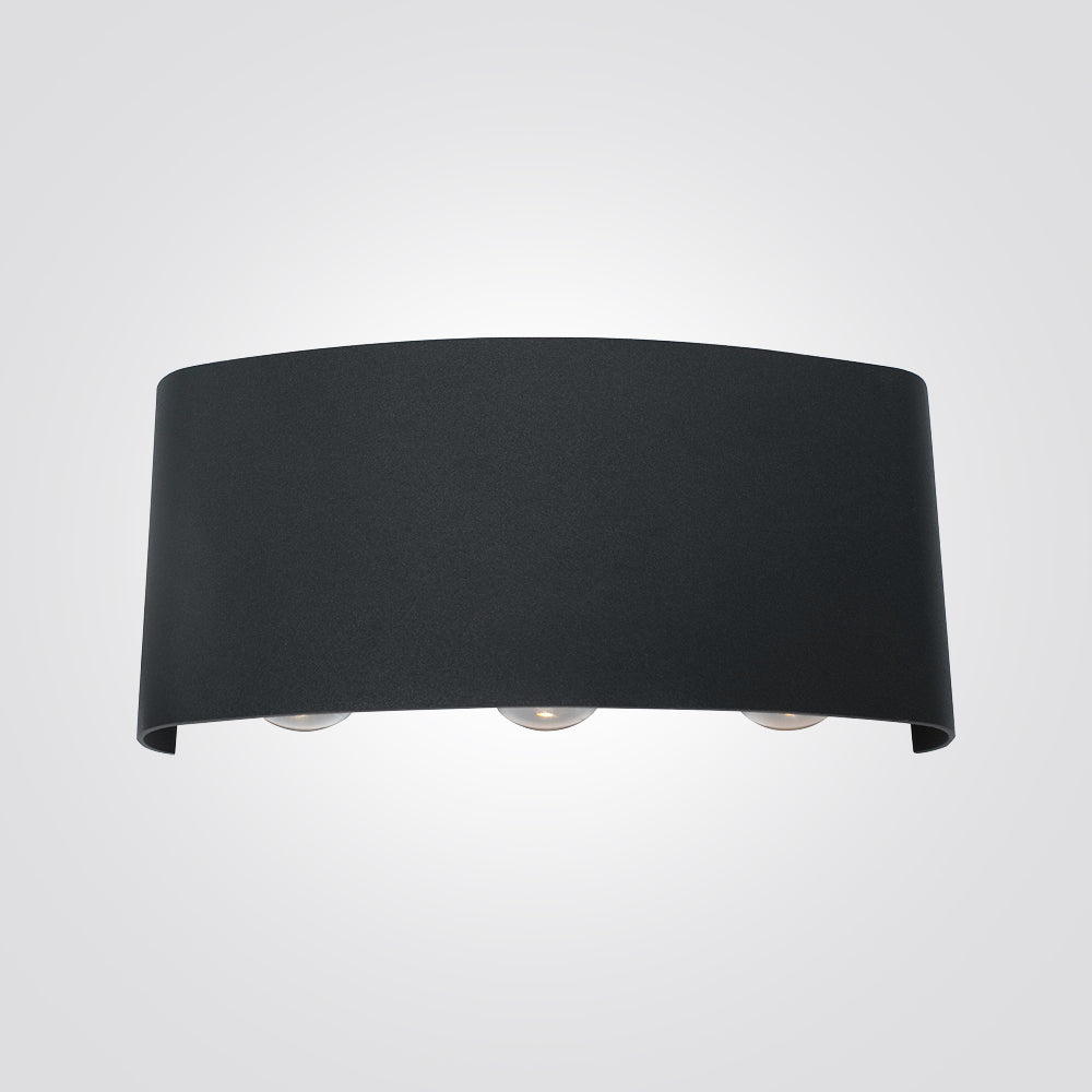 מנורת קיר חוץ אפ-דאון – 2x3W | שחור | 3000K