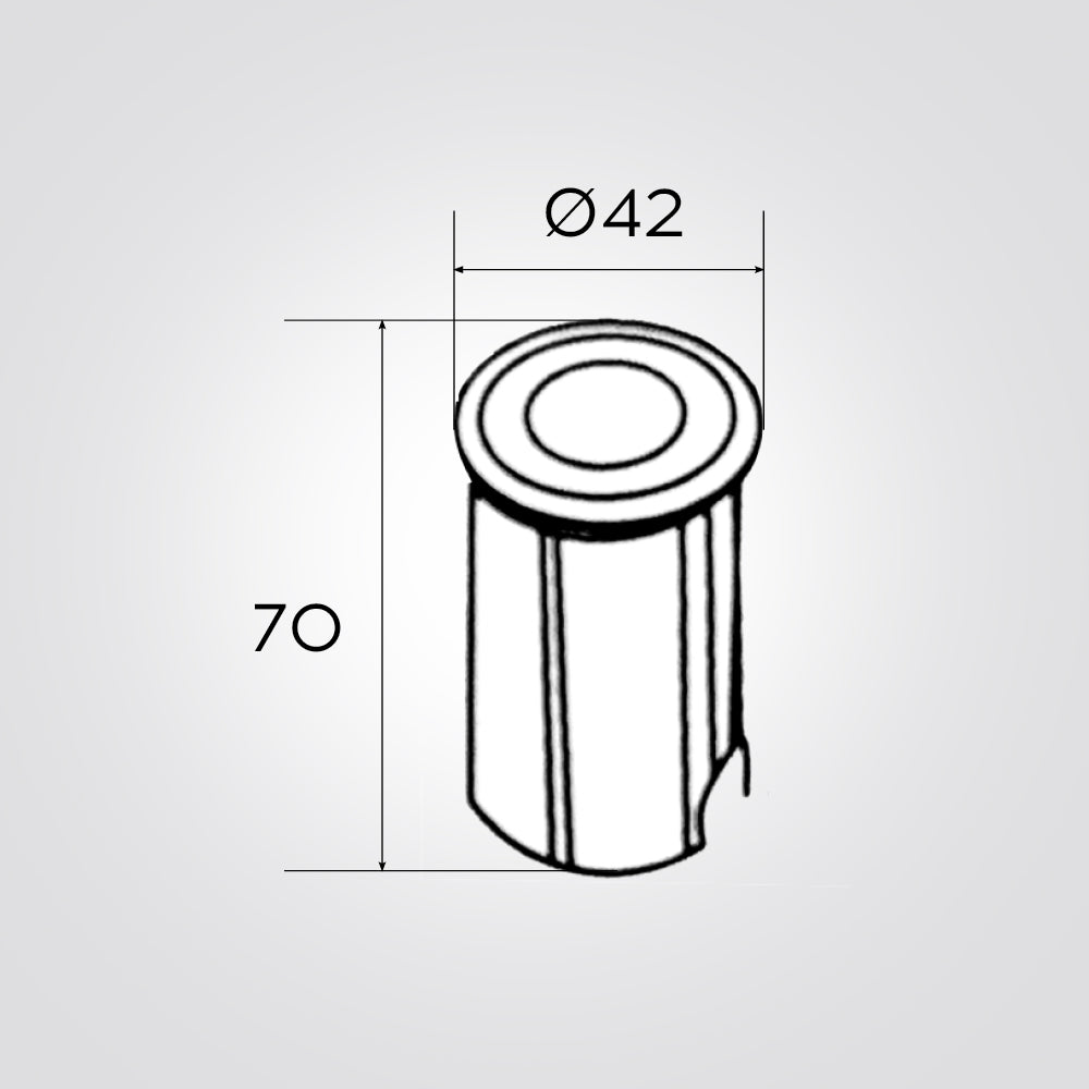 שקוע רצפה לד עגול 1W| 12V|IP68