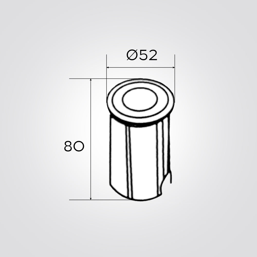 שקוע רצפה לד עגול 3W| 12V| IP68