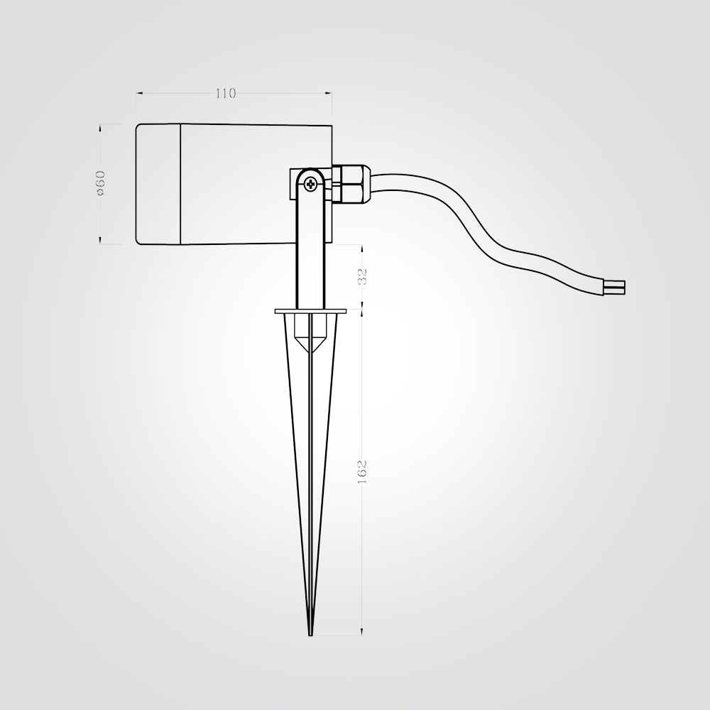 דוקרן רים לגינה GU10| 220V|שחור| לבן