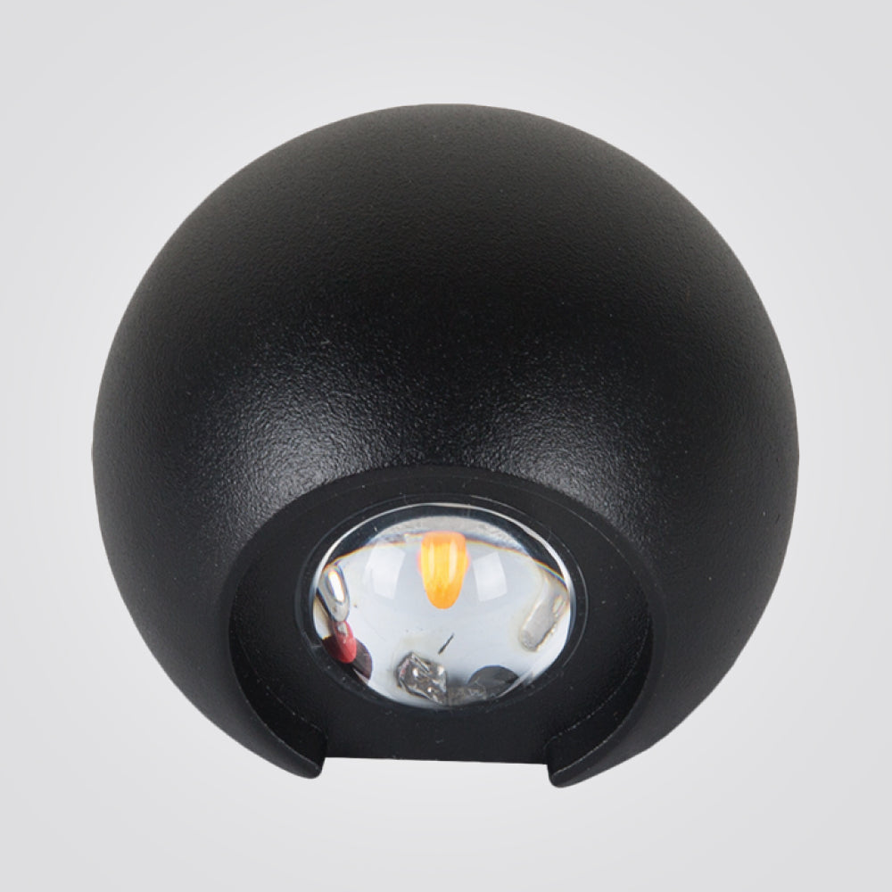 מנורת קיר גינה חוץ אפ-דאון לד אורפז שחור| לבן