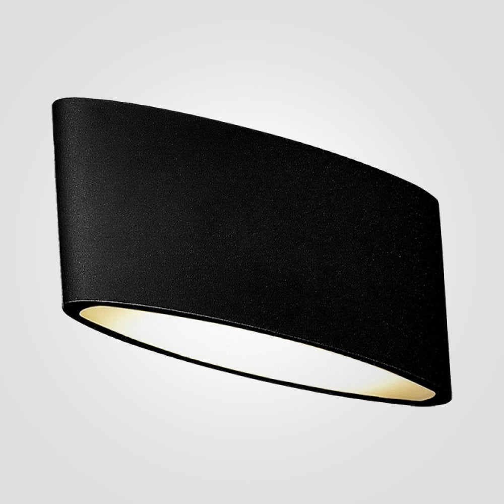 מנורת קיר גינה חוץ אפ-דאון לד אורי שחור| לבן